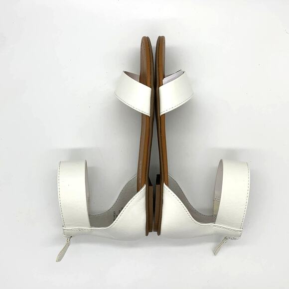 Sun + Stone Keley Dress Sandals Size 5M NIB Ankle Strap Flat White - Picture 8 of 9